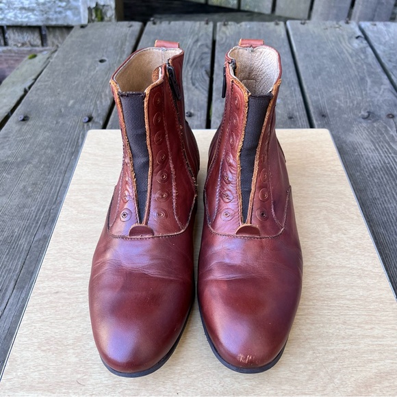 John Fluevog Conga Leather Ankle Boots In Cognac Brown Sz 6.5 - Picture 6 of 16